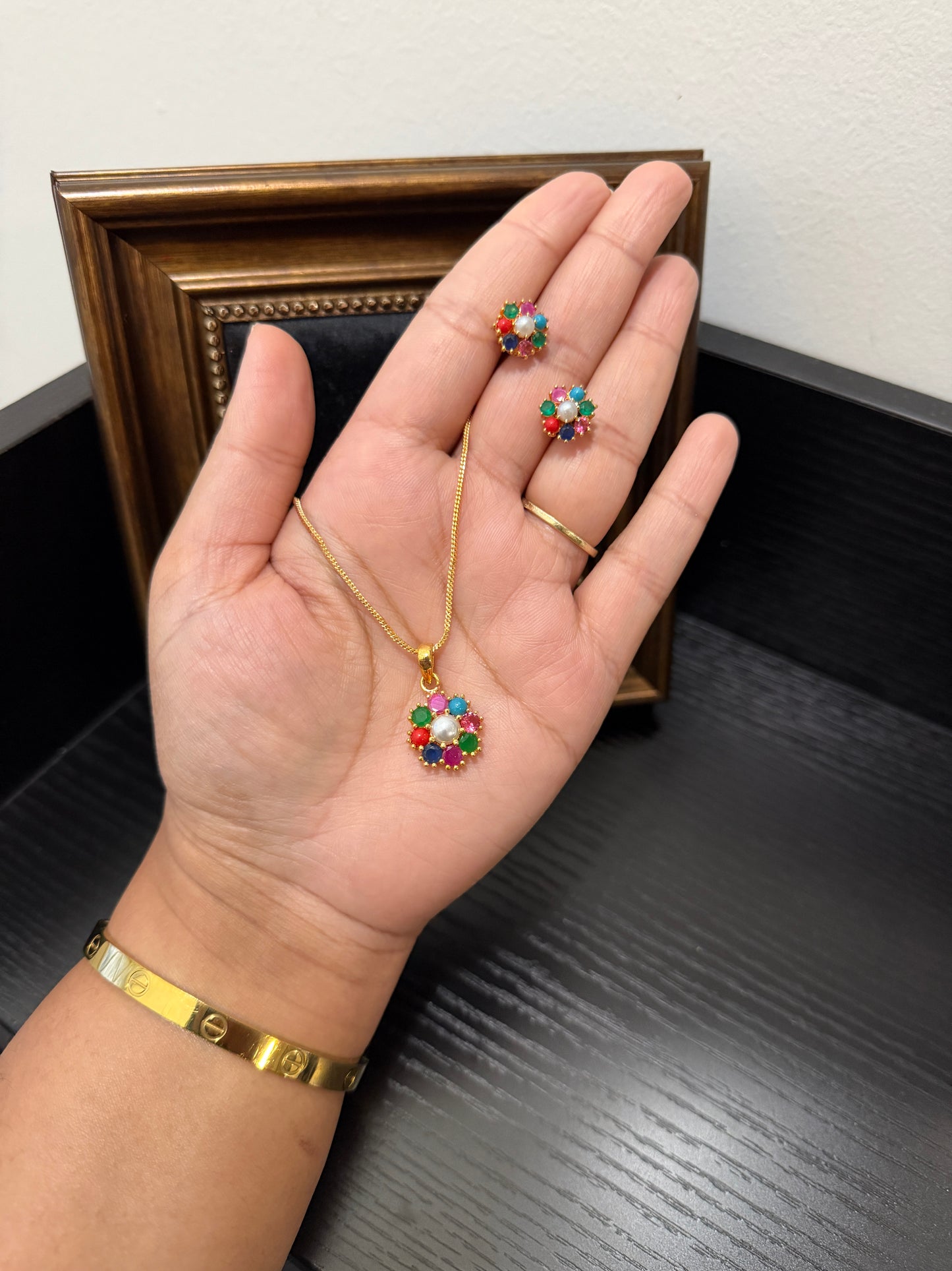 Pam Gold Plated Pendant Set