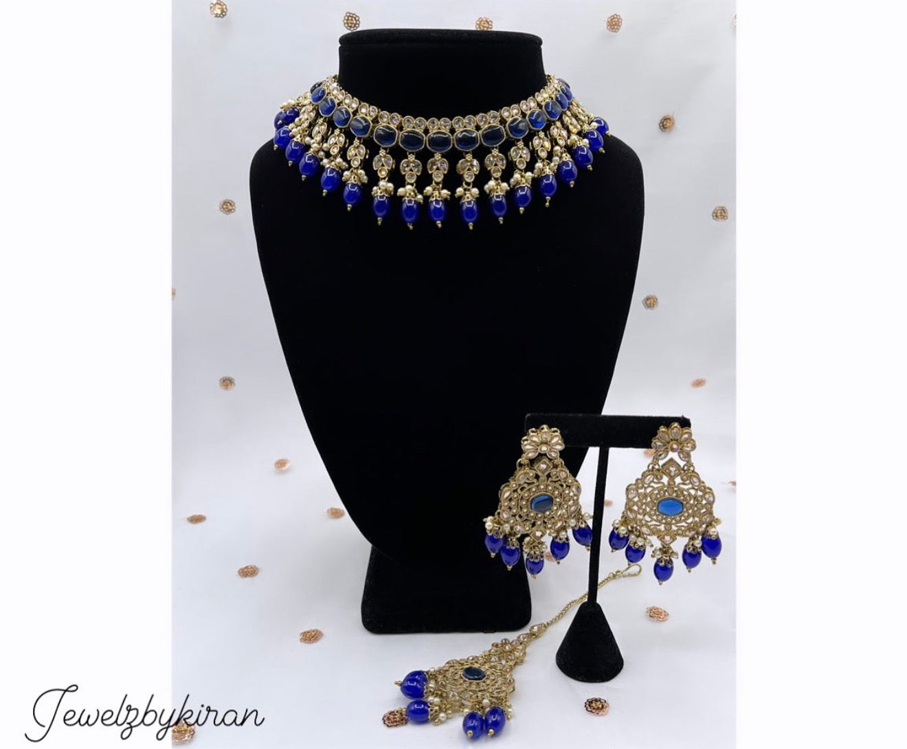 Manya Polki Set (Blue)