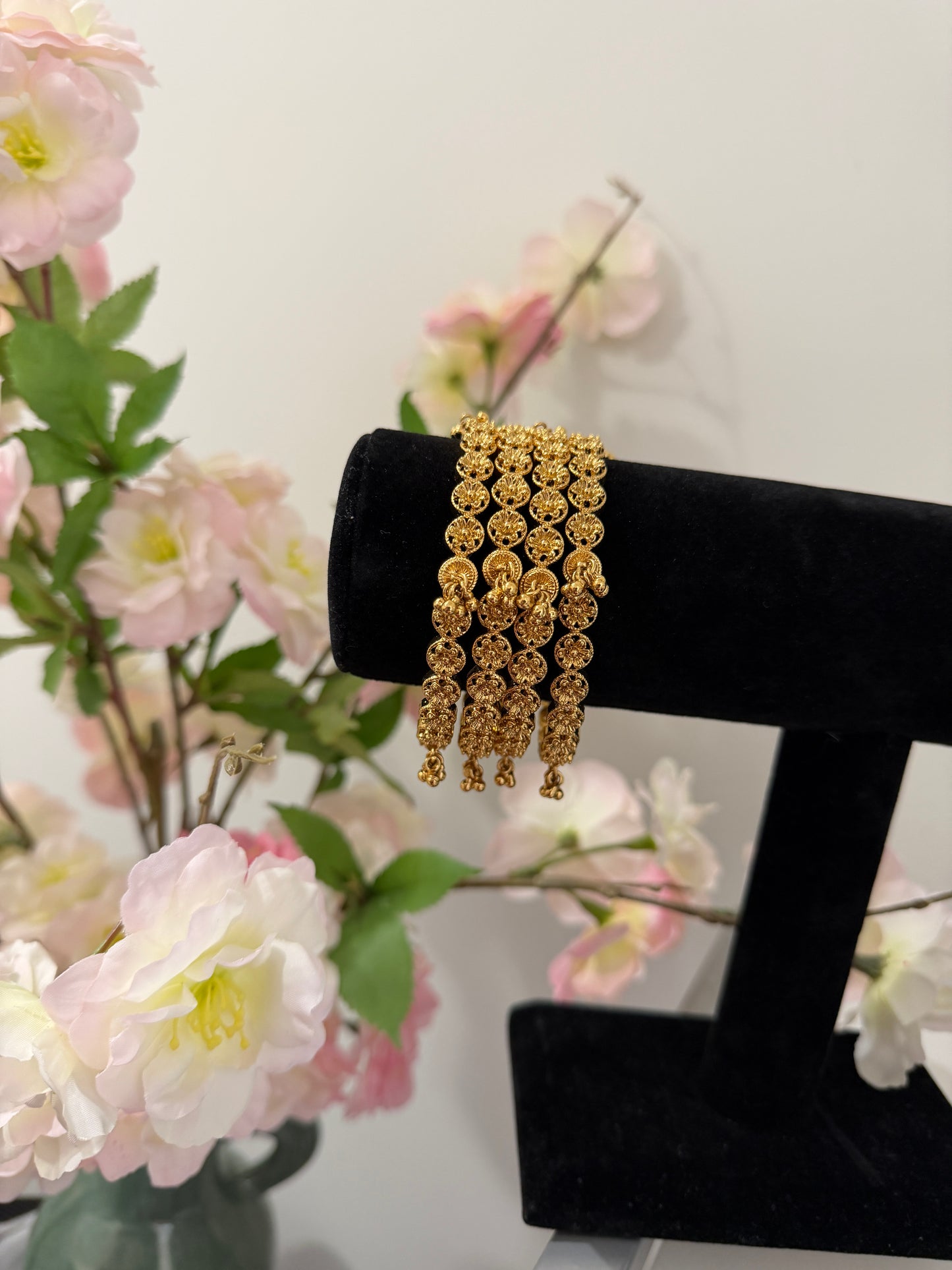 Sania Micro Gold Plated Bangles (Set of 4)