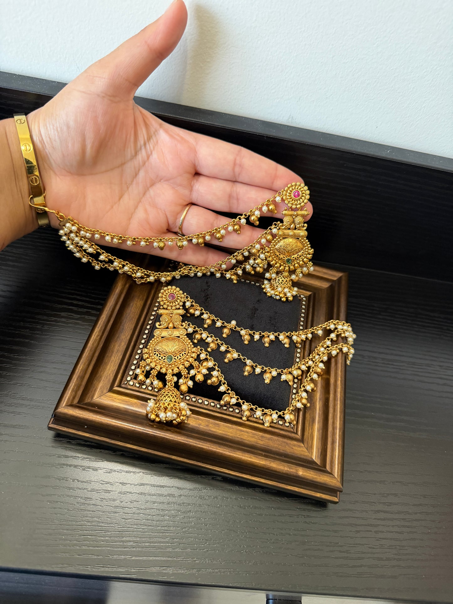 Ramneek Micro Gold Plated Bahubali Earrings