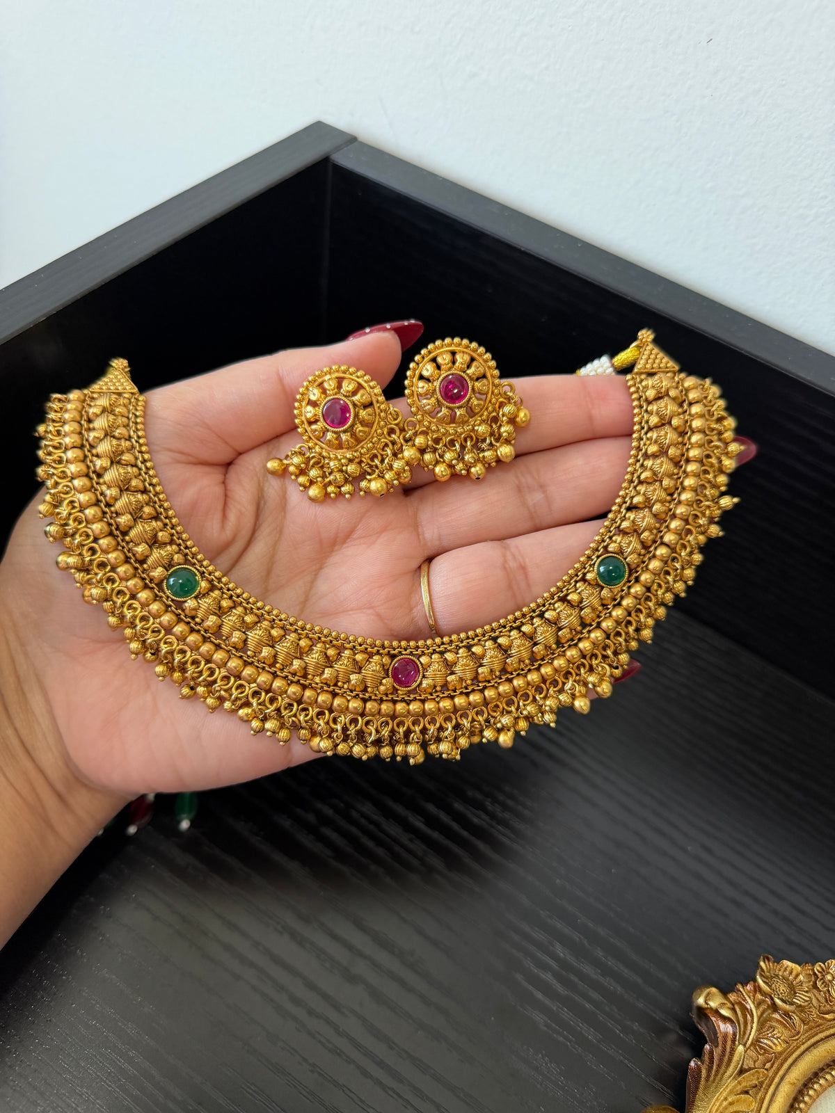 Karman Micro Gold Plated Set (Ruby&Green)
