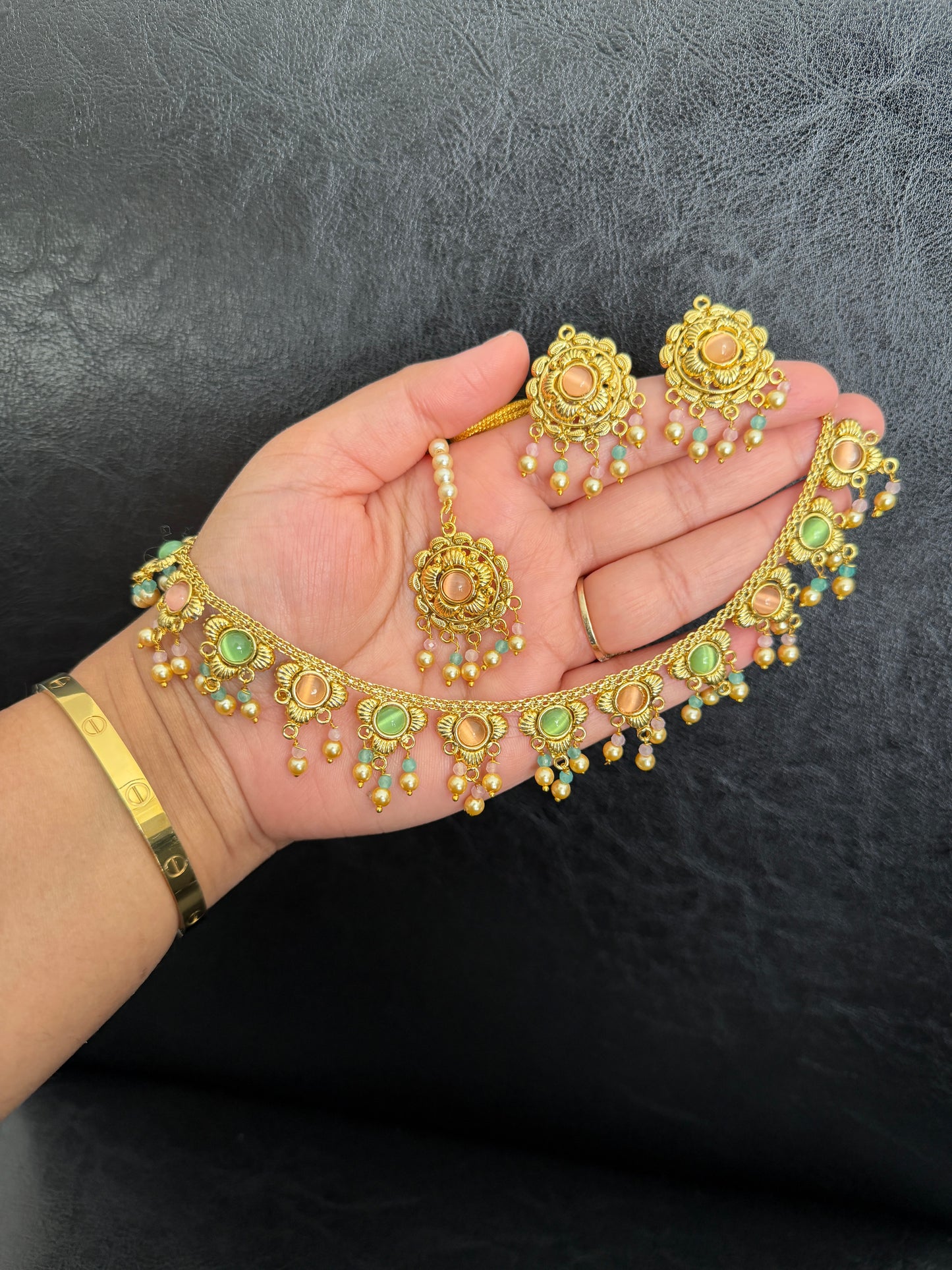 Arzoe Punjabi Traditional Look Set (Pastel Multi)