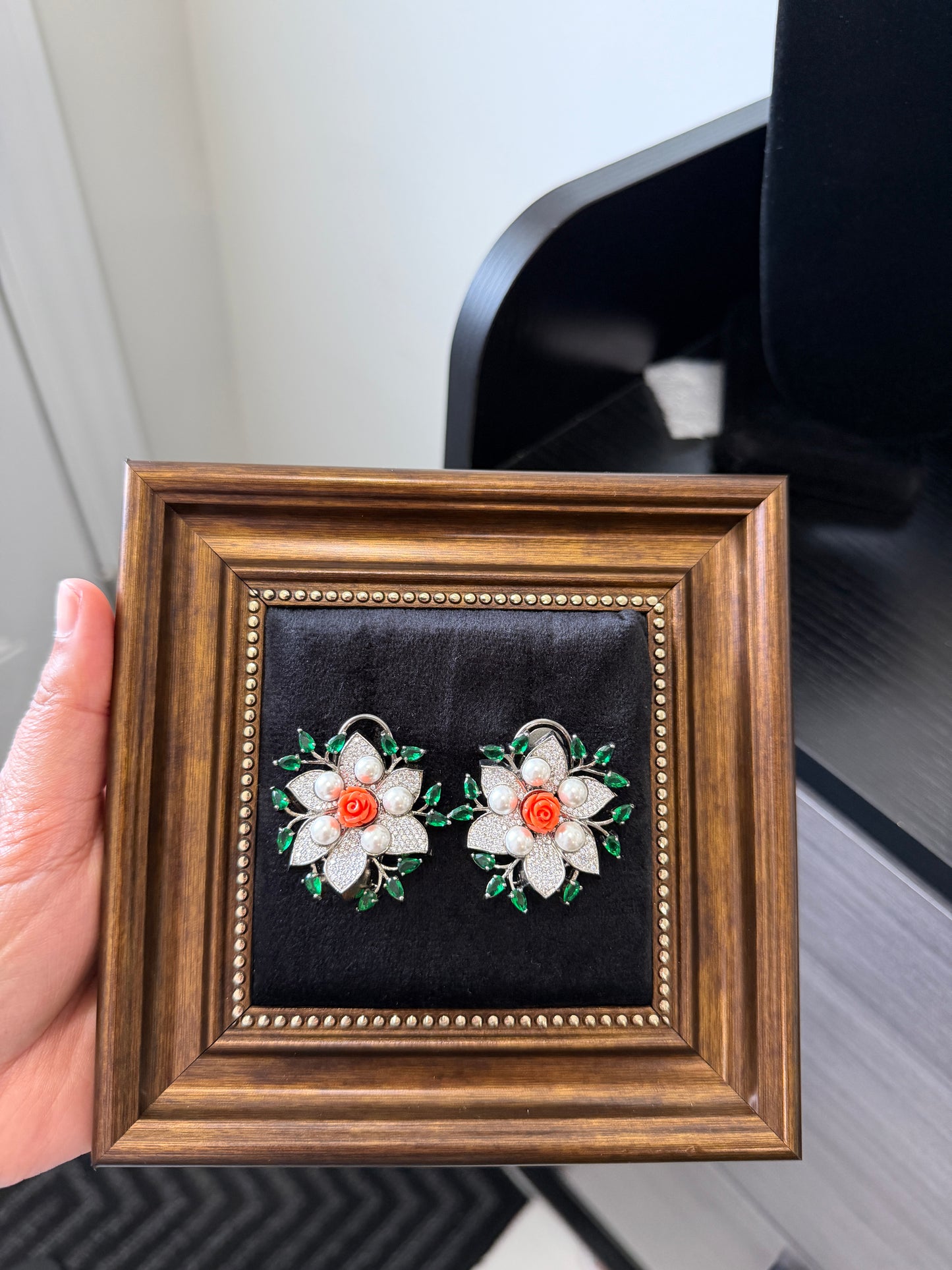 Micro Setting Statement Earrings