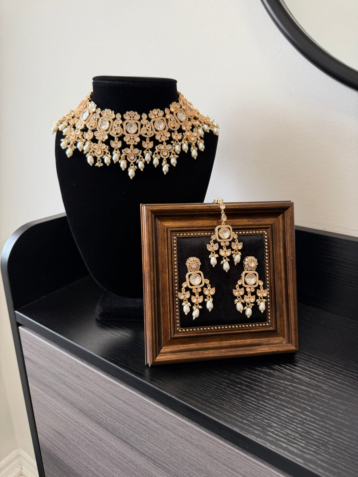 Dua Kundan Gold Plated Set