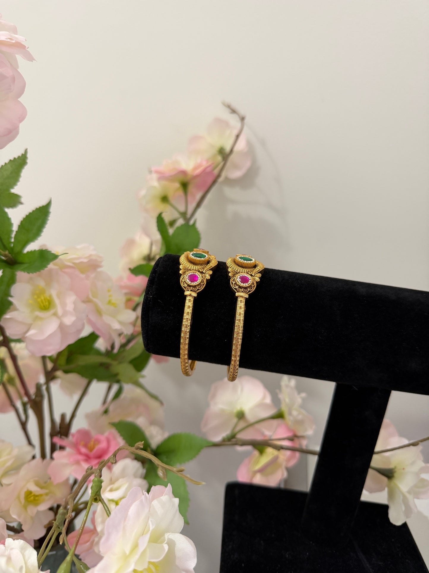 Naira Micro Gold Plated Heritage Bangles