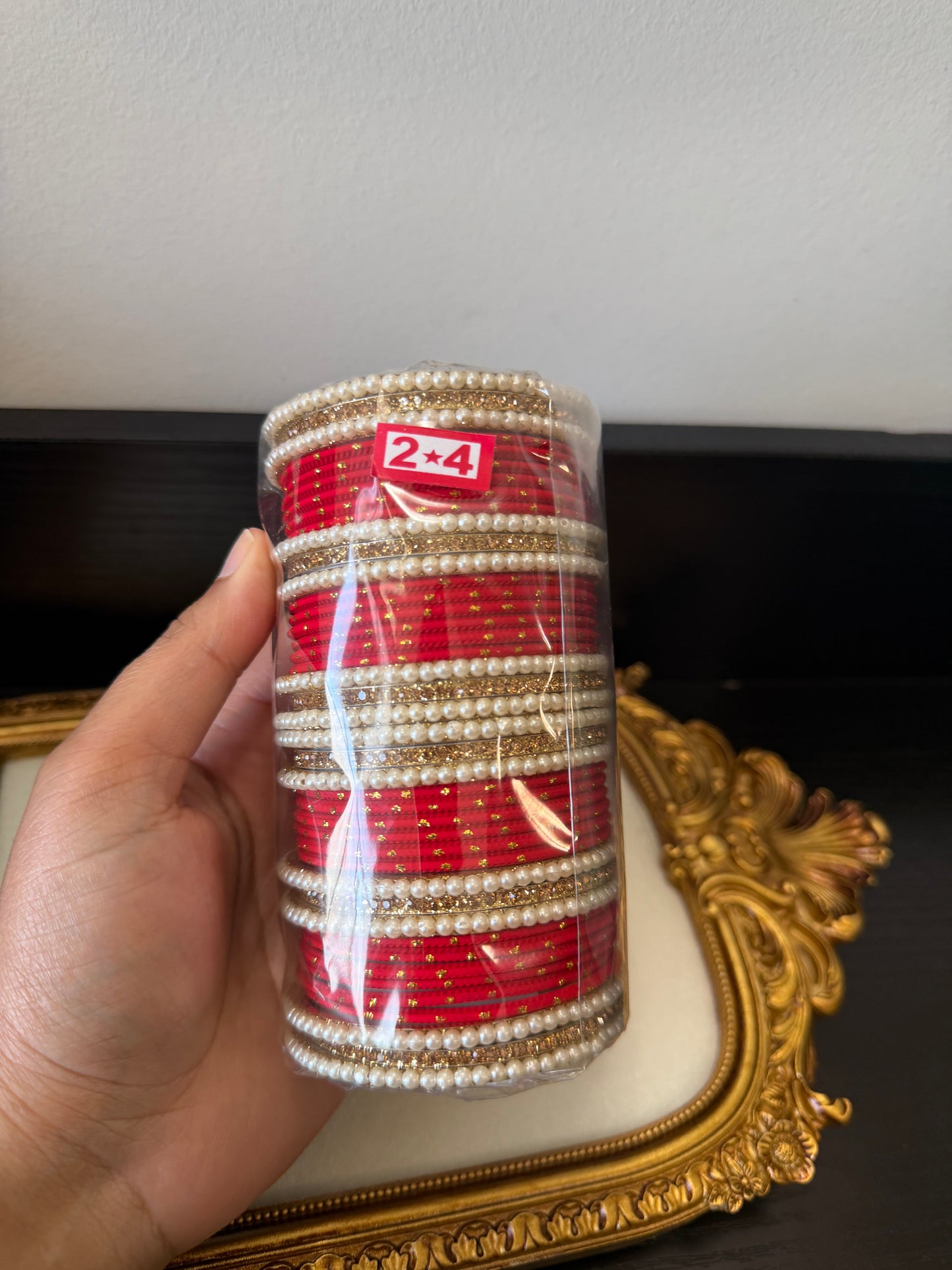 Red Bangle Set (Size2.4)