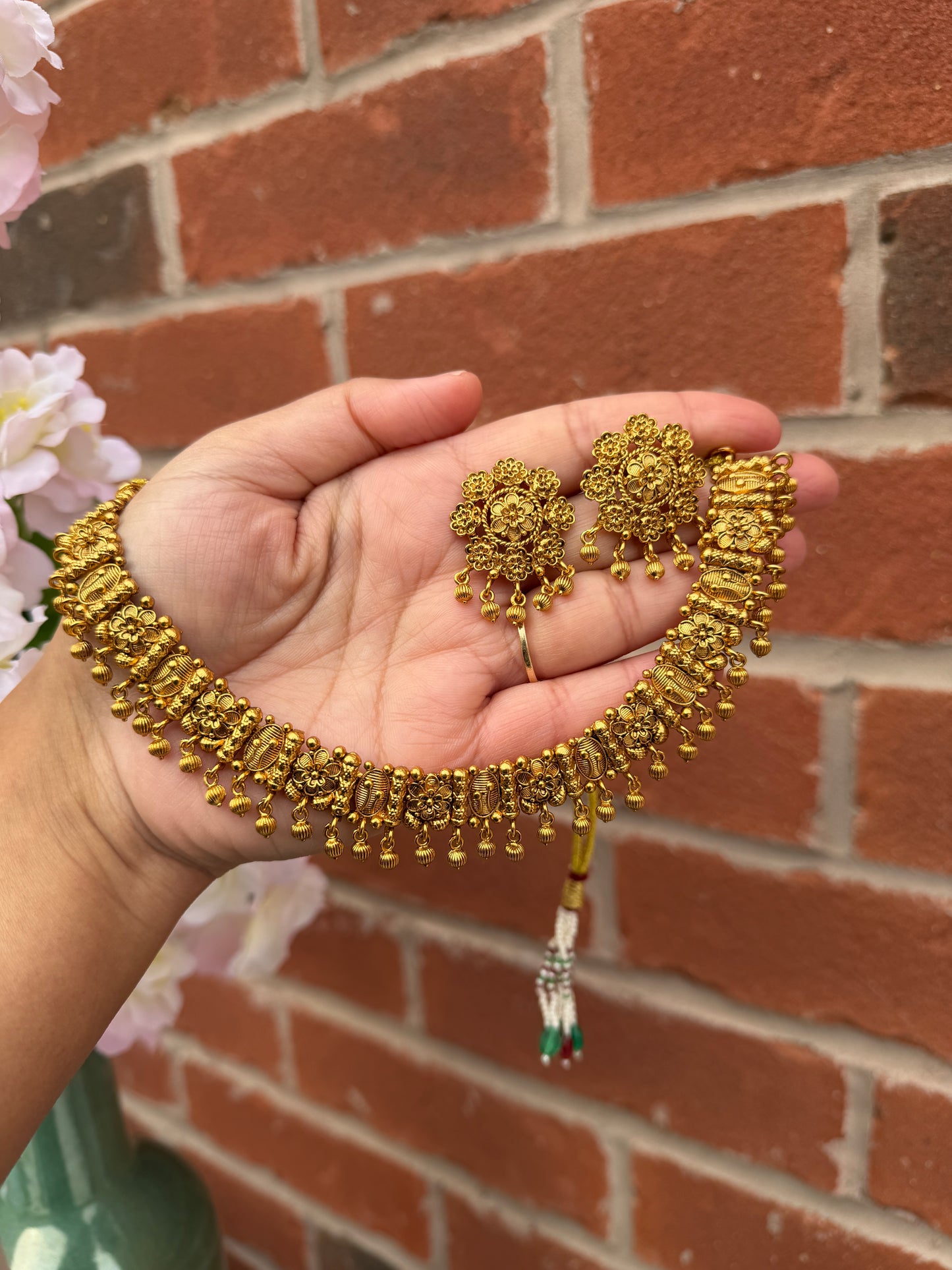 Hira Gold Plated Necklace Set