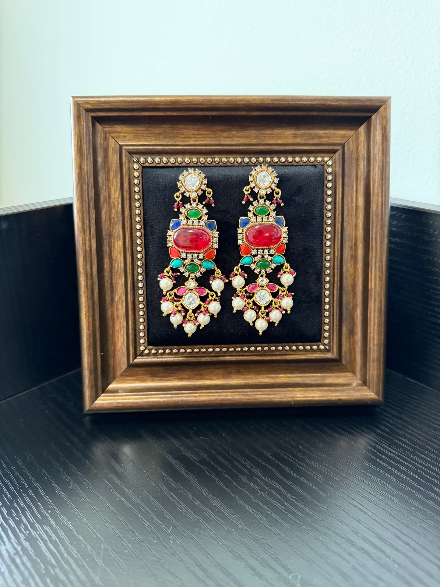 Kaira Moissanite Kundan Earrings