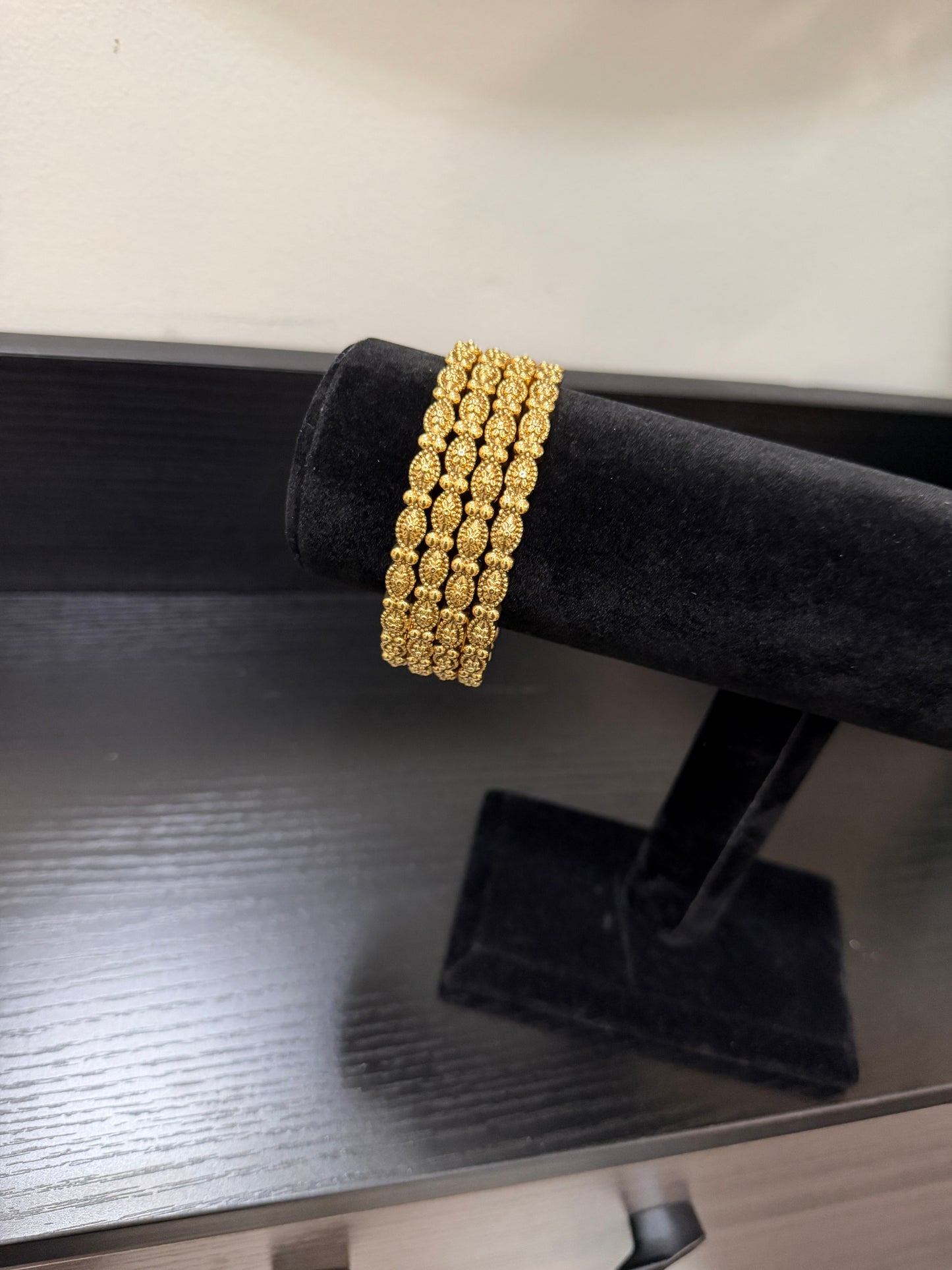 Manat Micro Gold Plated Bangles (Set of 4)