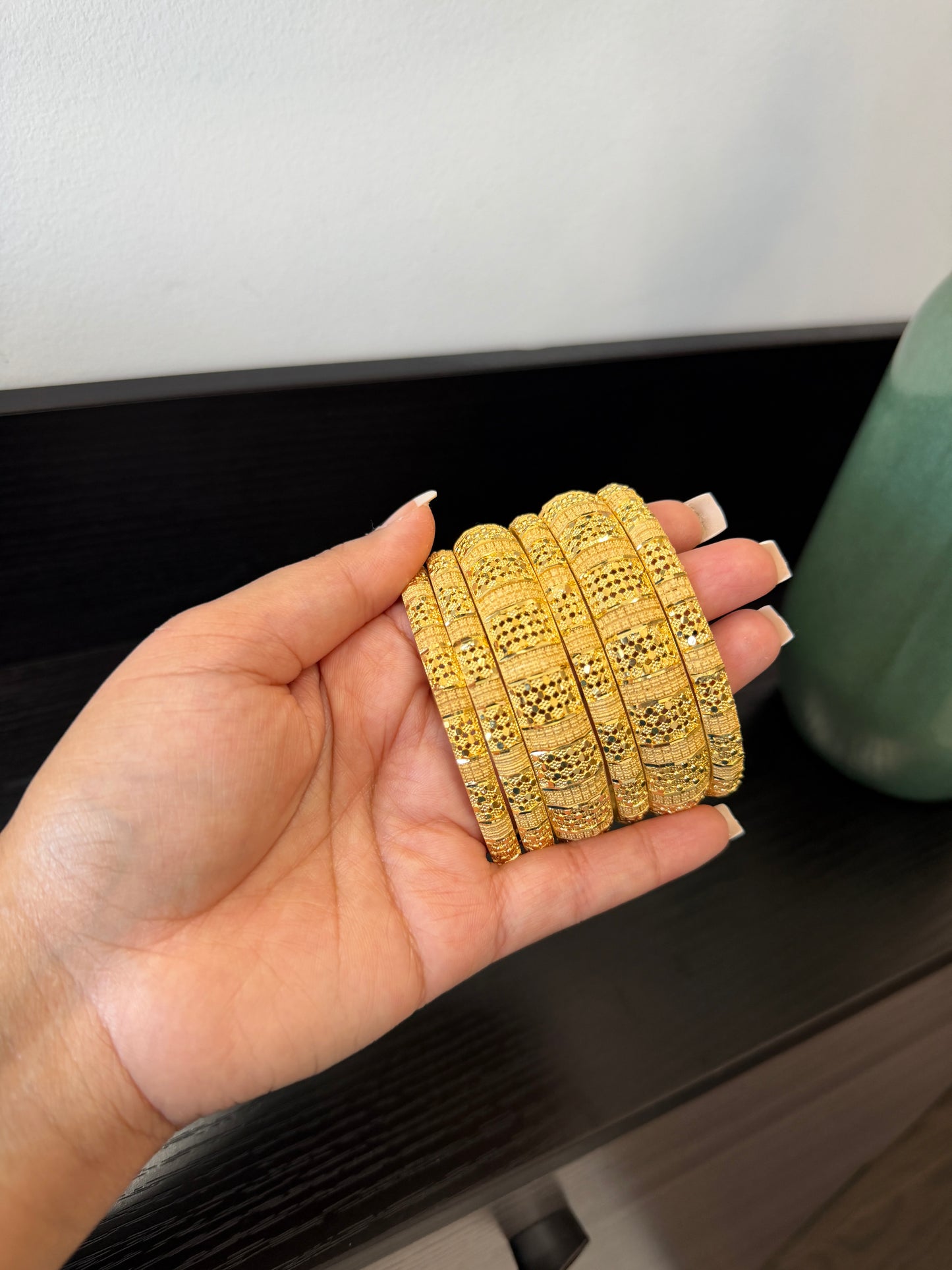 Randeep Gold Forming Bangles (Set of 6)