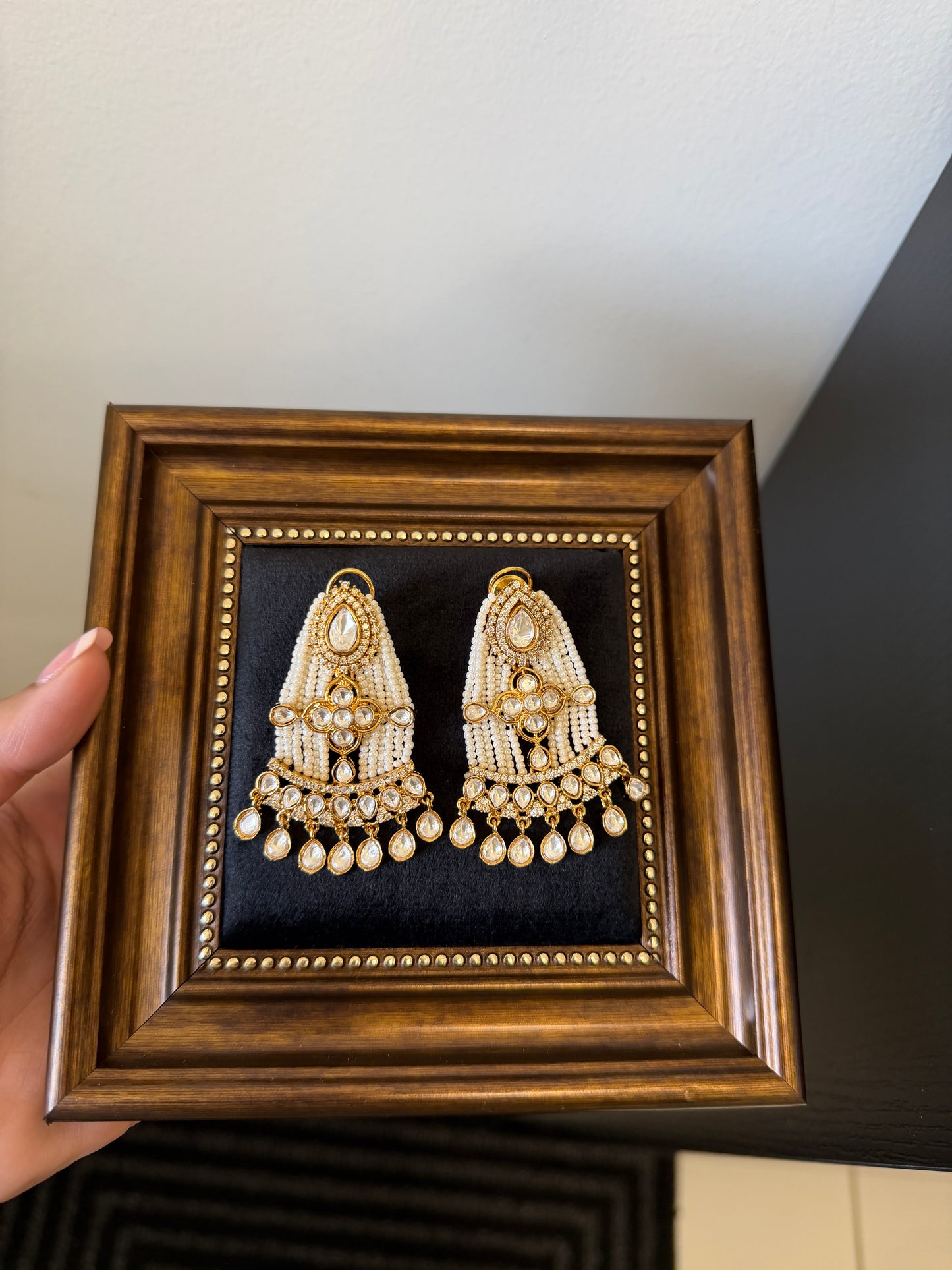 Damini Moissanite Kundan Earrings