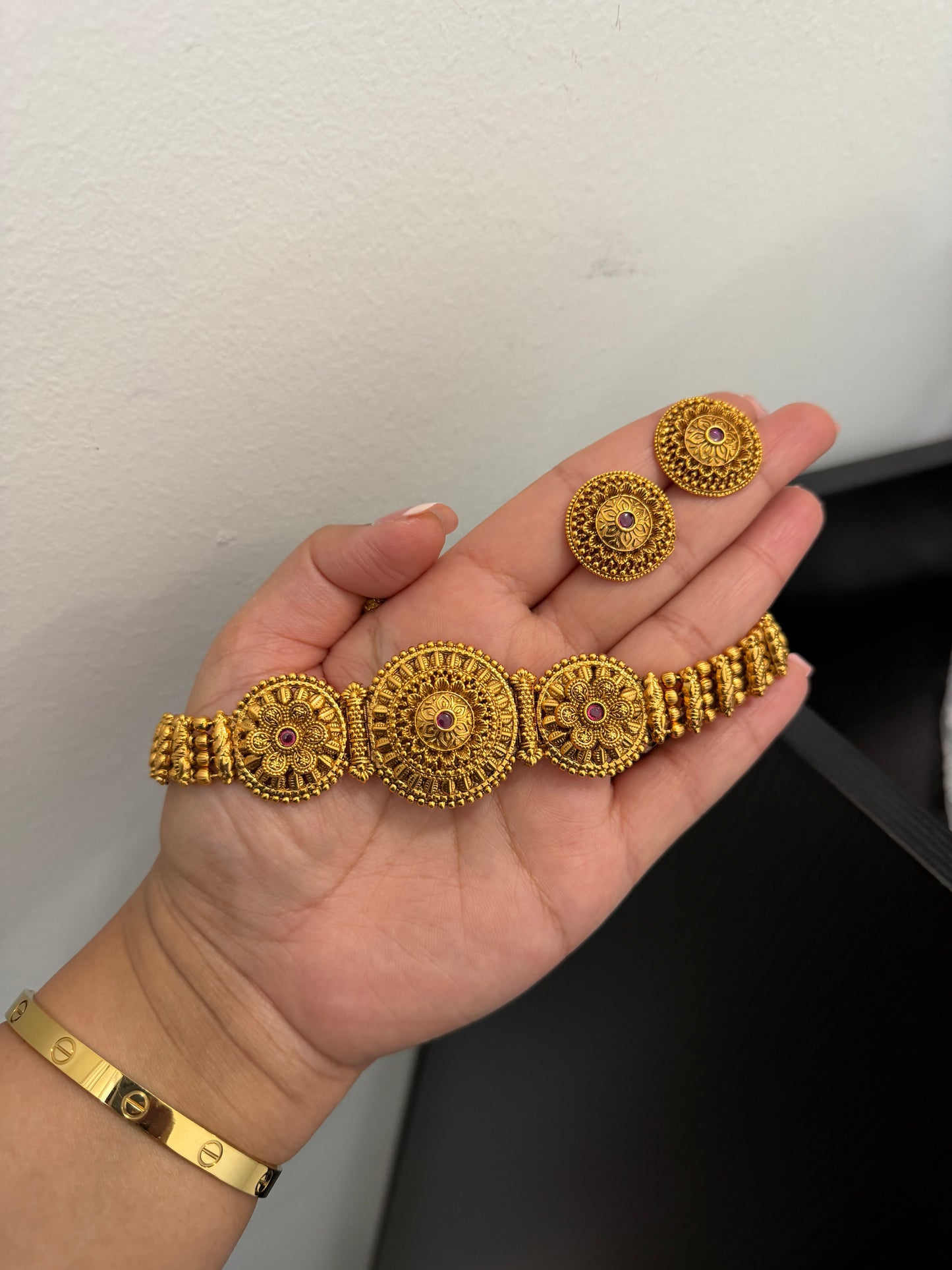 Joban Micro Gold Plated Set (Ruby)