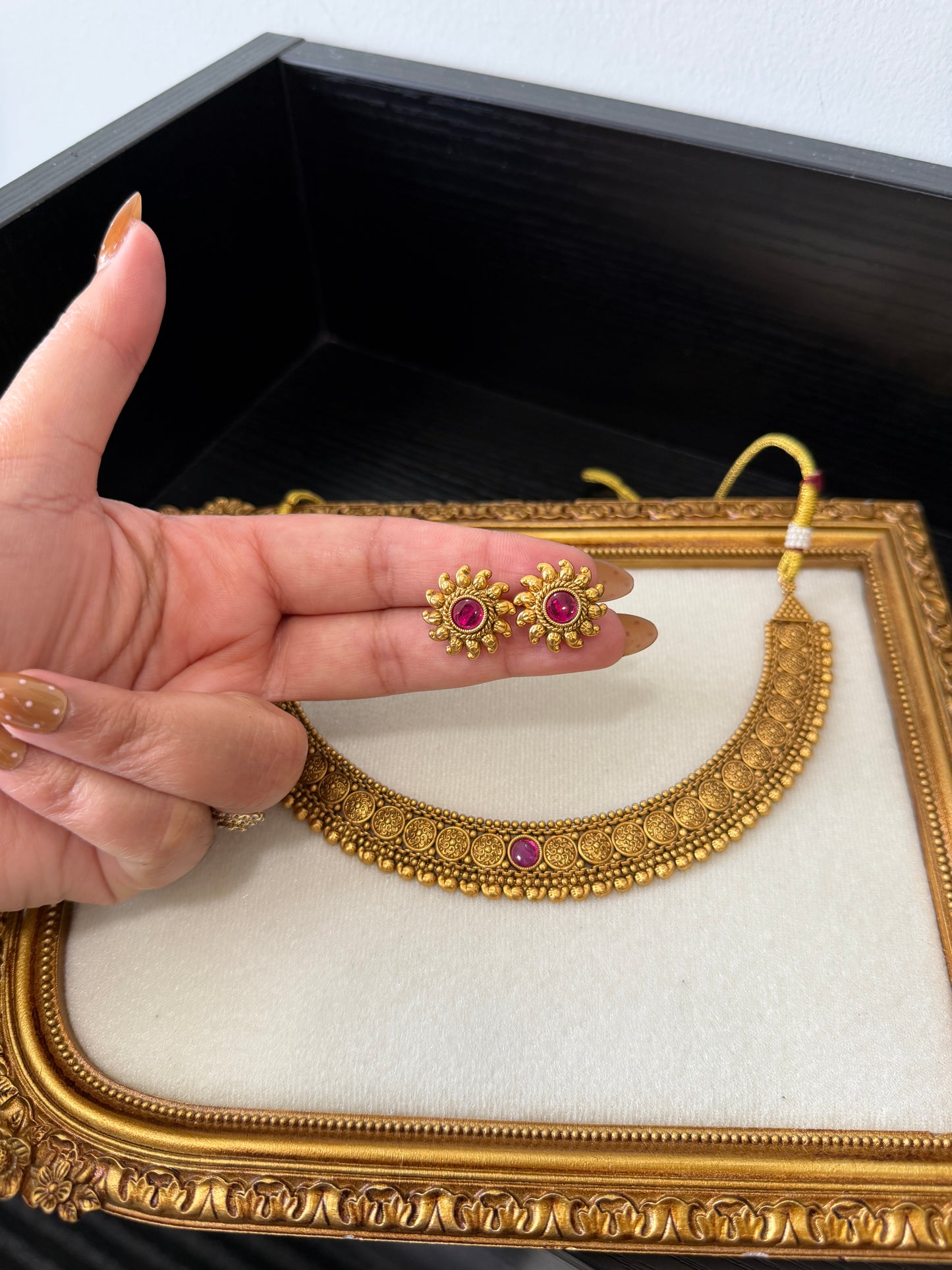 Manreet Micro Gold Plated Set (Ruby)