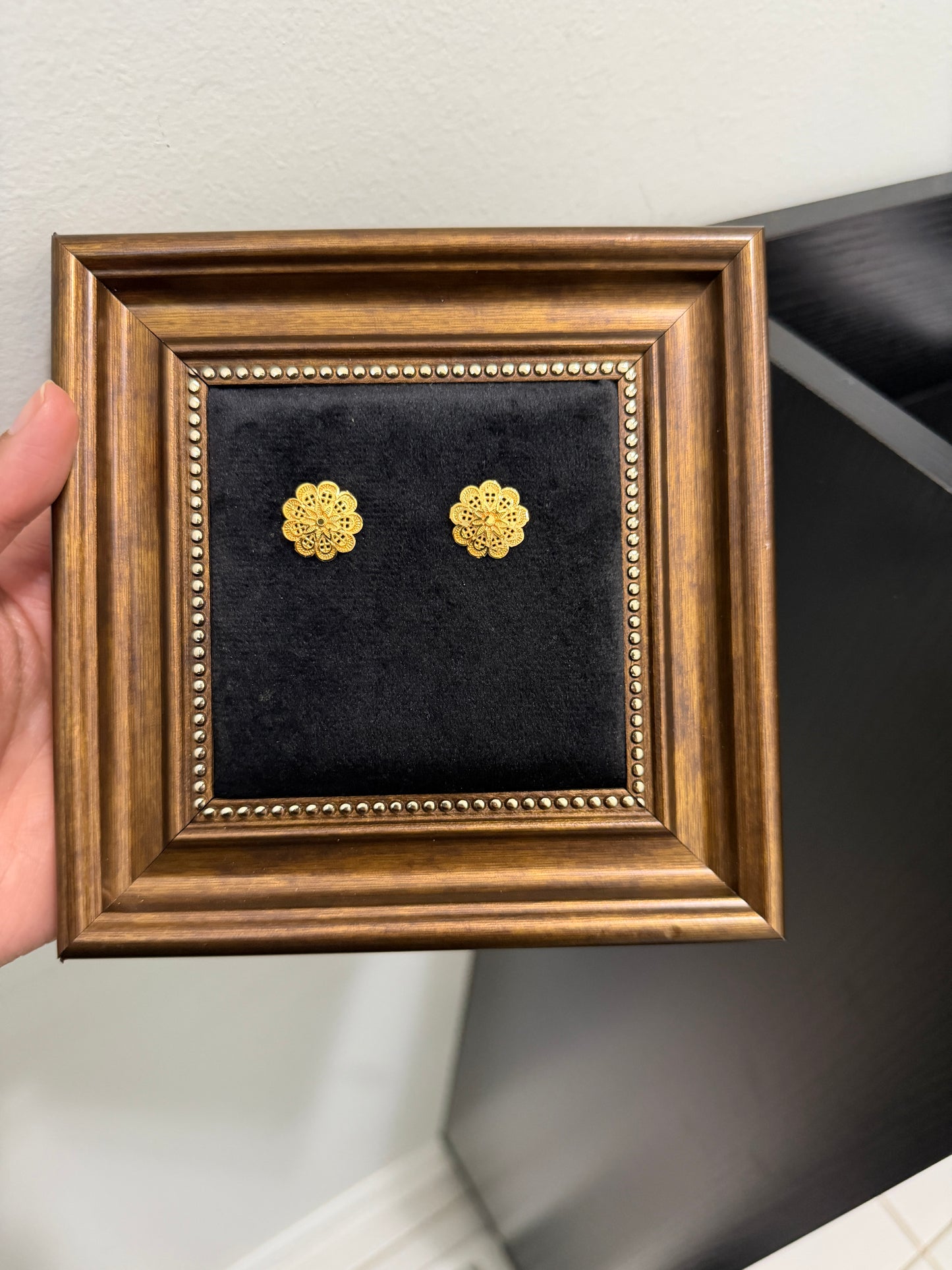 Minal Gold Look Studs