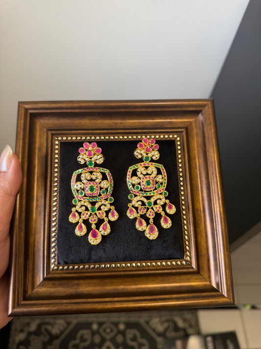 Balbir One Gram Gold Plated Jadau Earrings