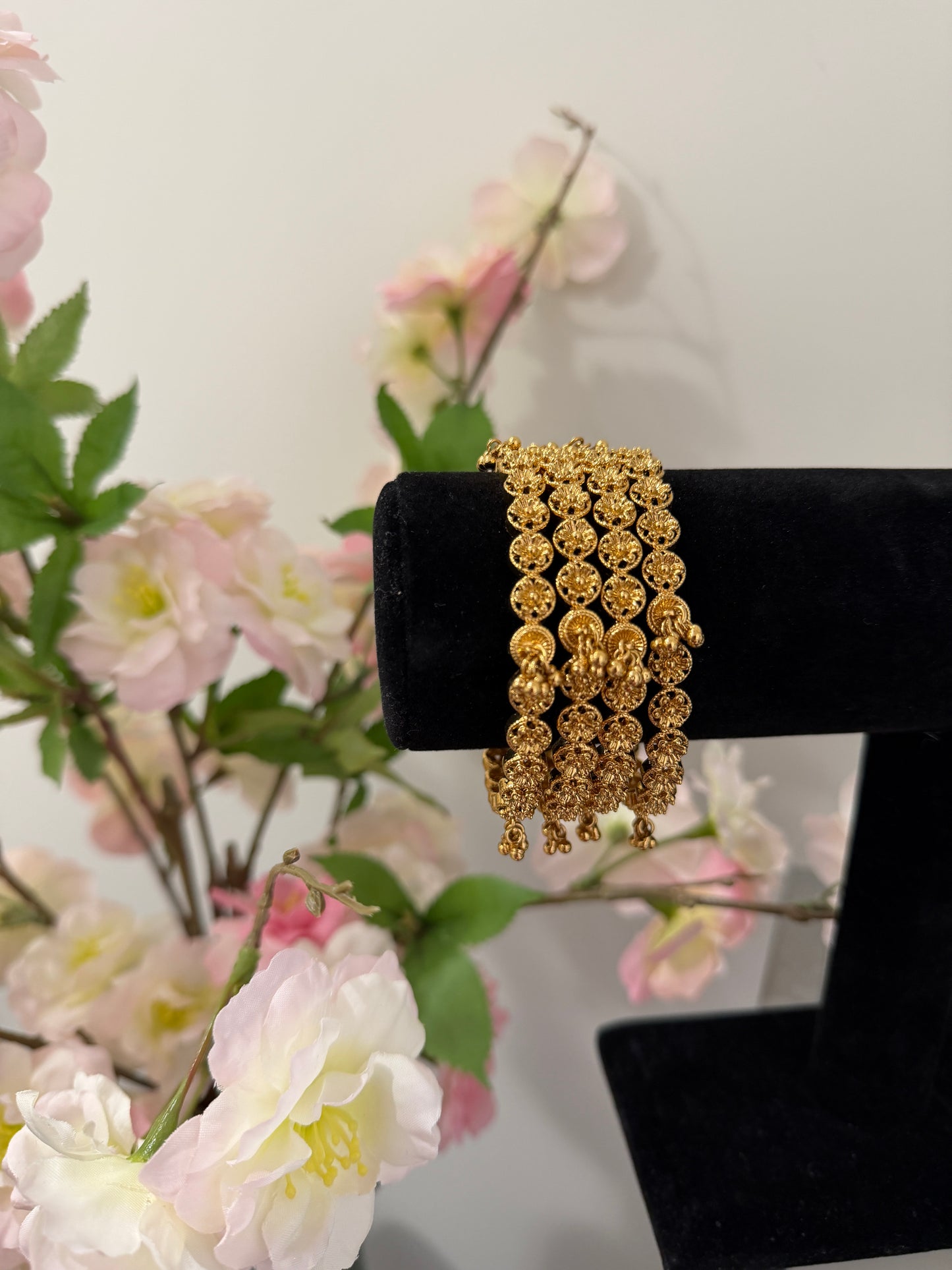 Sania Micro Gold Plated Bangles (Set of 4)
