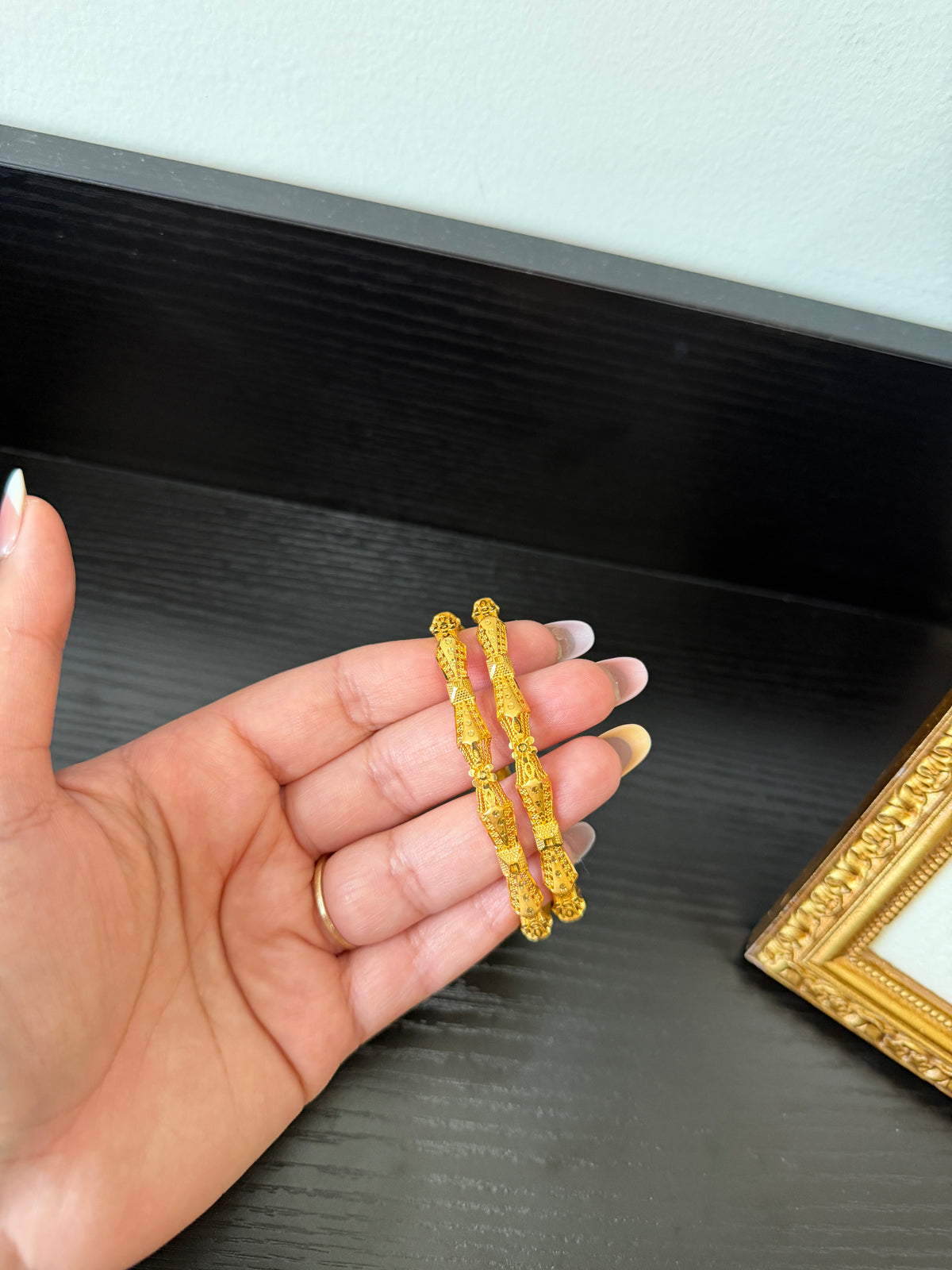 Dilgeet Gold Plated Bangles (Set of 2)