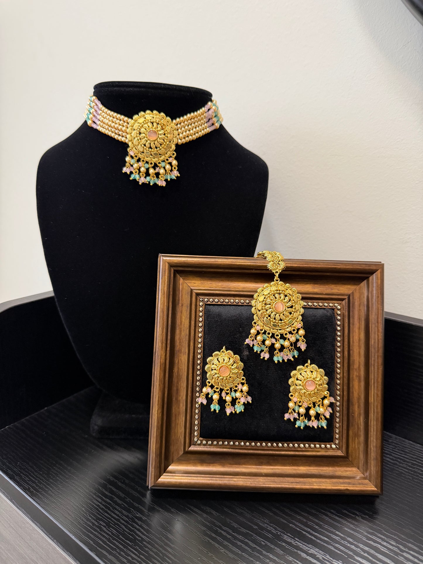 Dilraj Punjabi Traditional Look Set (Pink&Ferozi)