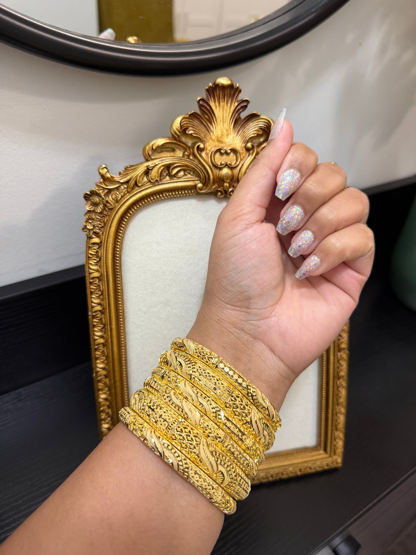 Sirat Gold Forming Bangles (Set of 6)