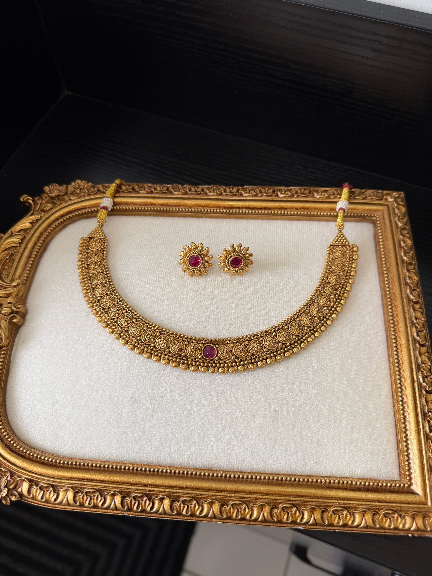 Manreet Micro Gold Plated Set (Ruby)
