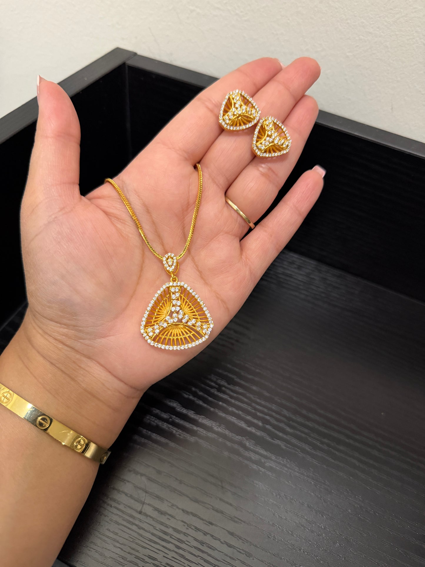 Piya Gold Plated Pendant Set