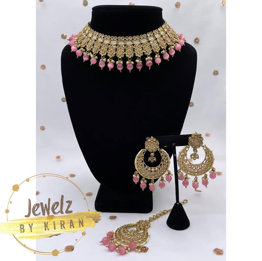 Garima Polki Set (Pink)