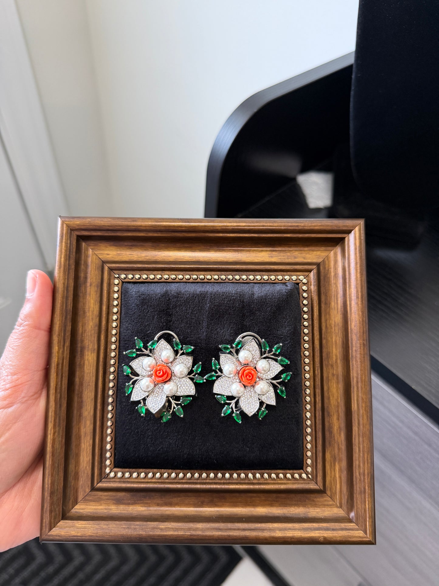 Micro Setting Statement Earrings