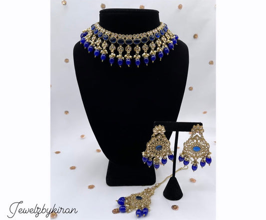 Manya Polki Set (Blue)