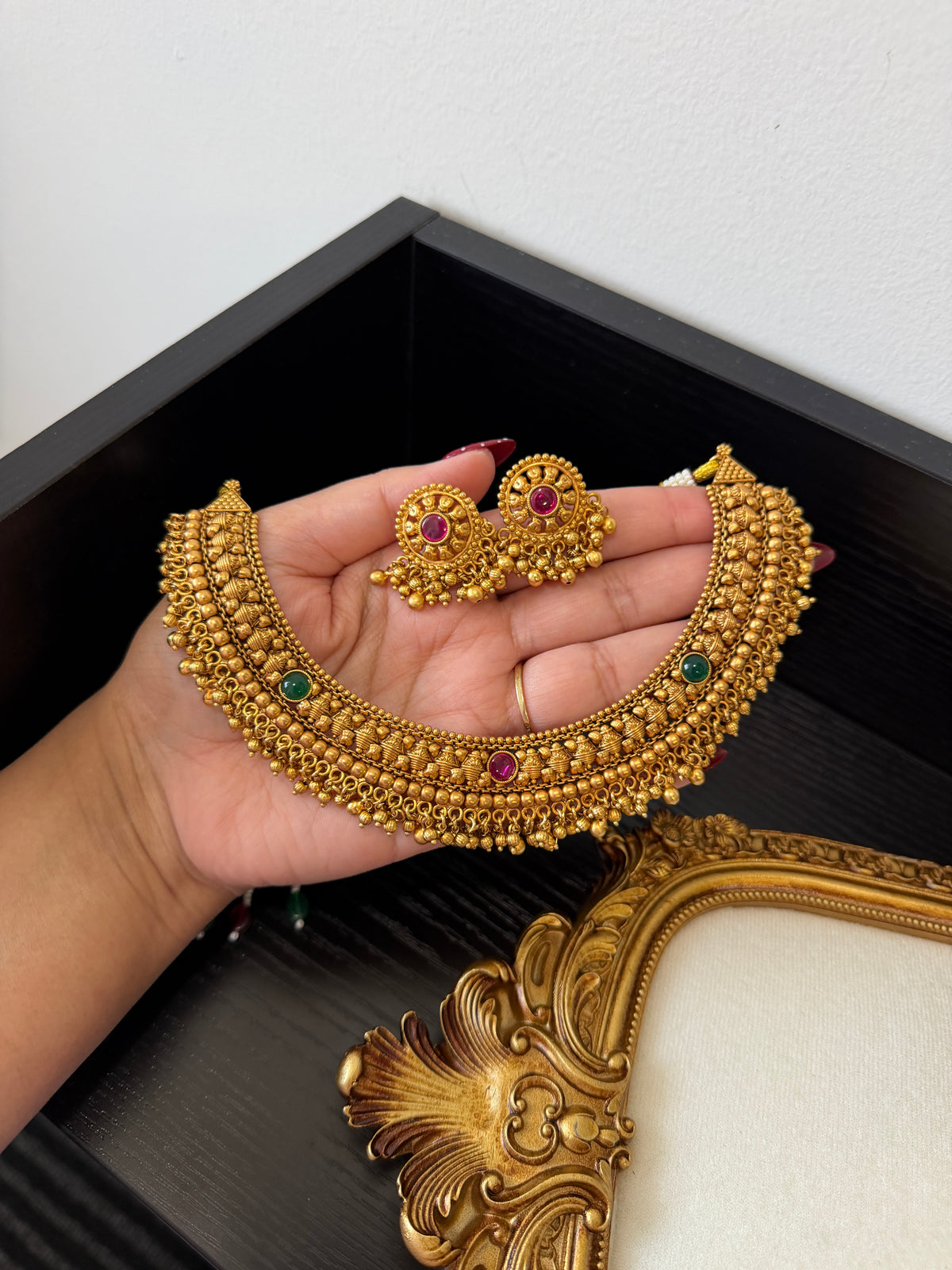 Karman Micro Gold Plated Set (Ruby&Green)