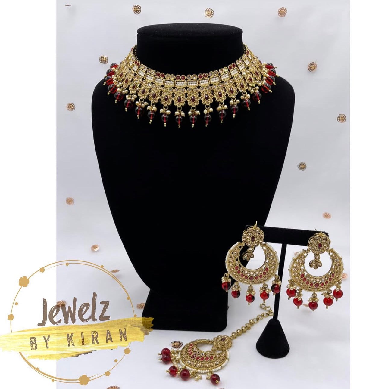 Garima Polki Set (Ruby)