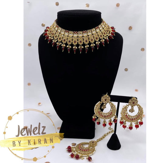 Garima Polki Set (Ruby)
