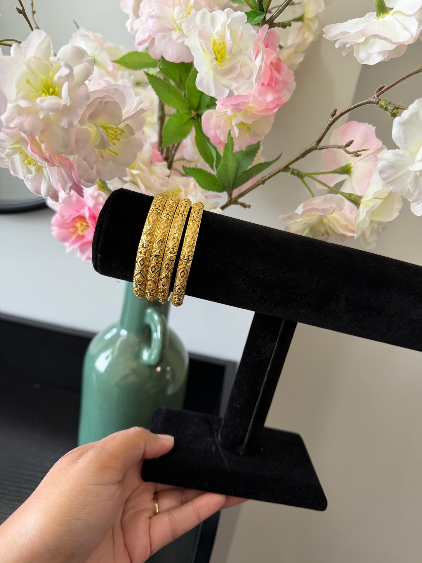 Meher Gold Forming Bangles (Set of 4)