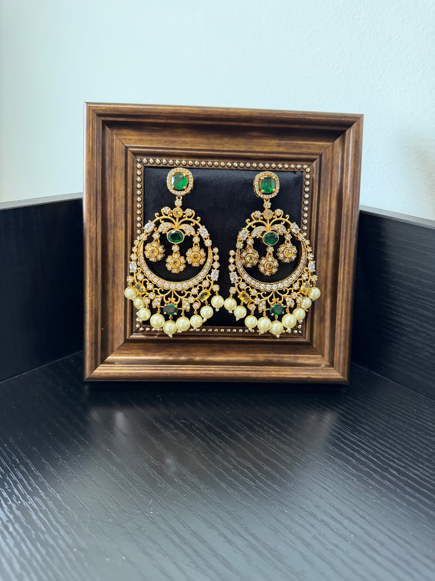 Manu Moissanite Kundan Earrings