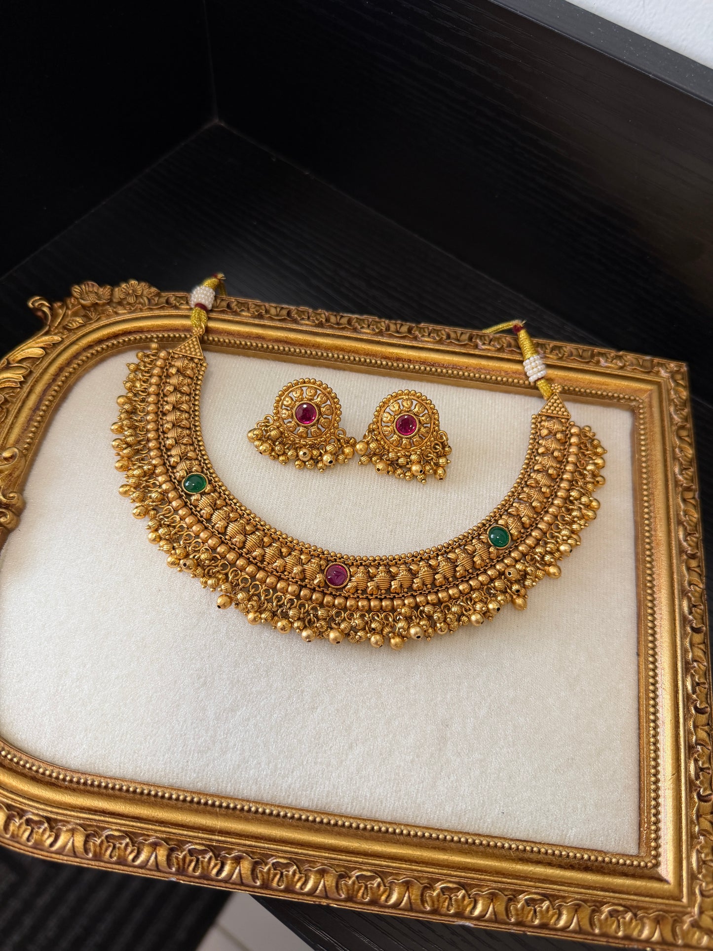 Karman Micro Gold Plated Set (Ruby&Green)