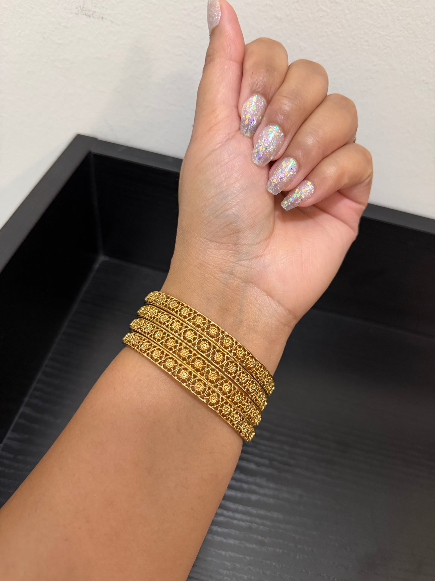 Rhea Micro Gold Plated Bangles (Set of 4)