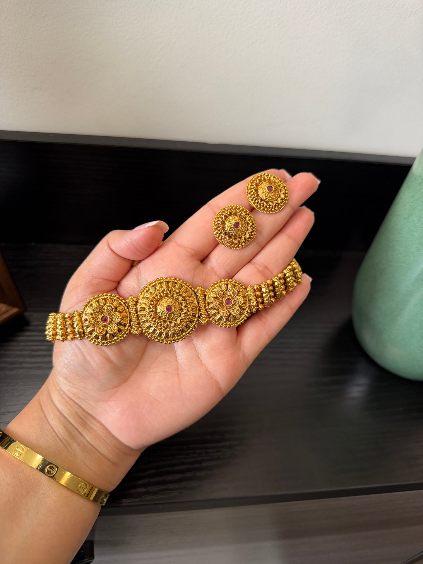 Joban Micro Gold Plated Set (Ruby)