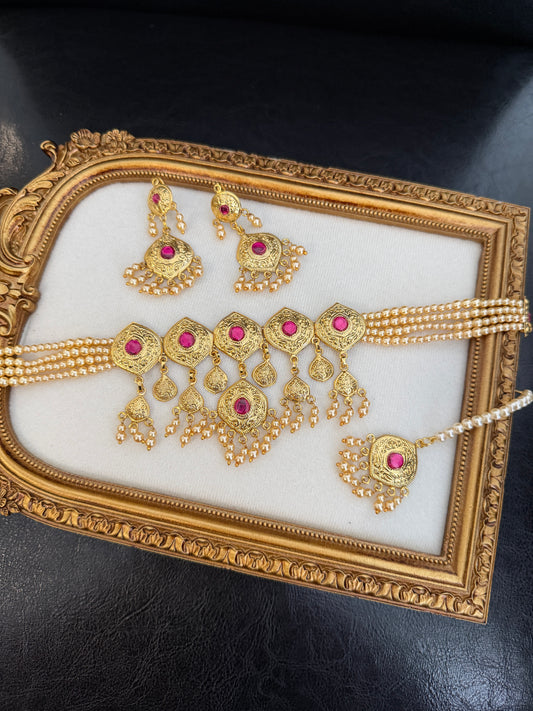 Harkiran Punjabi Traditional Look Set (Gold)