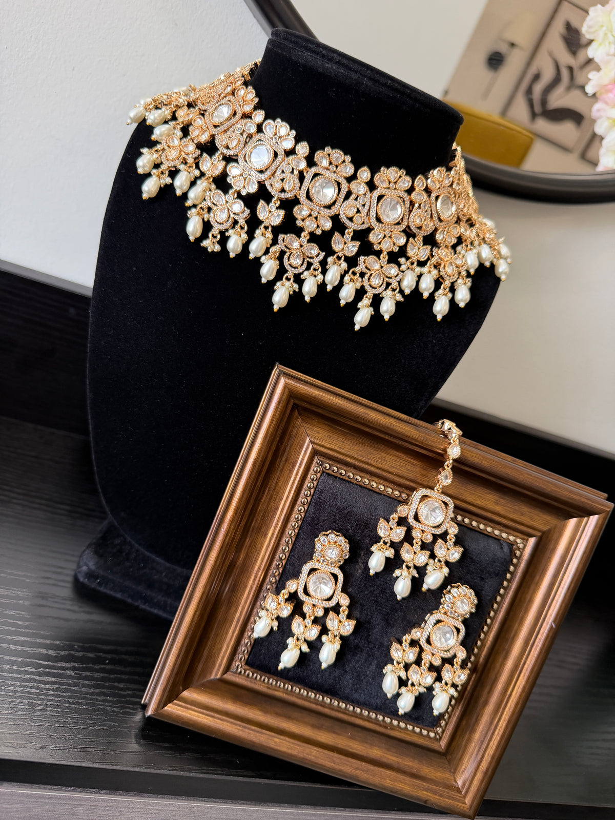 Dua Kundan Gold Plated Set
