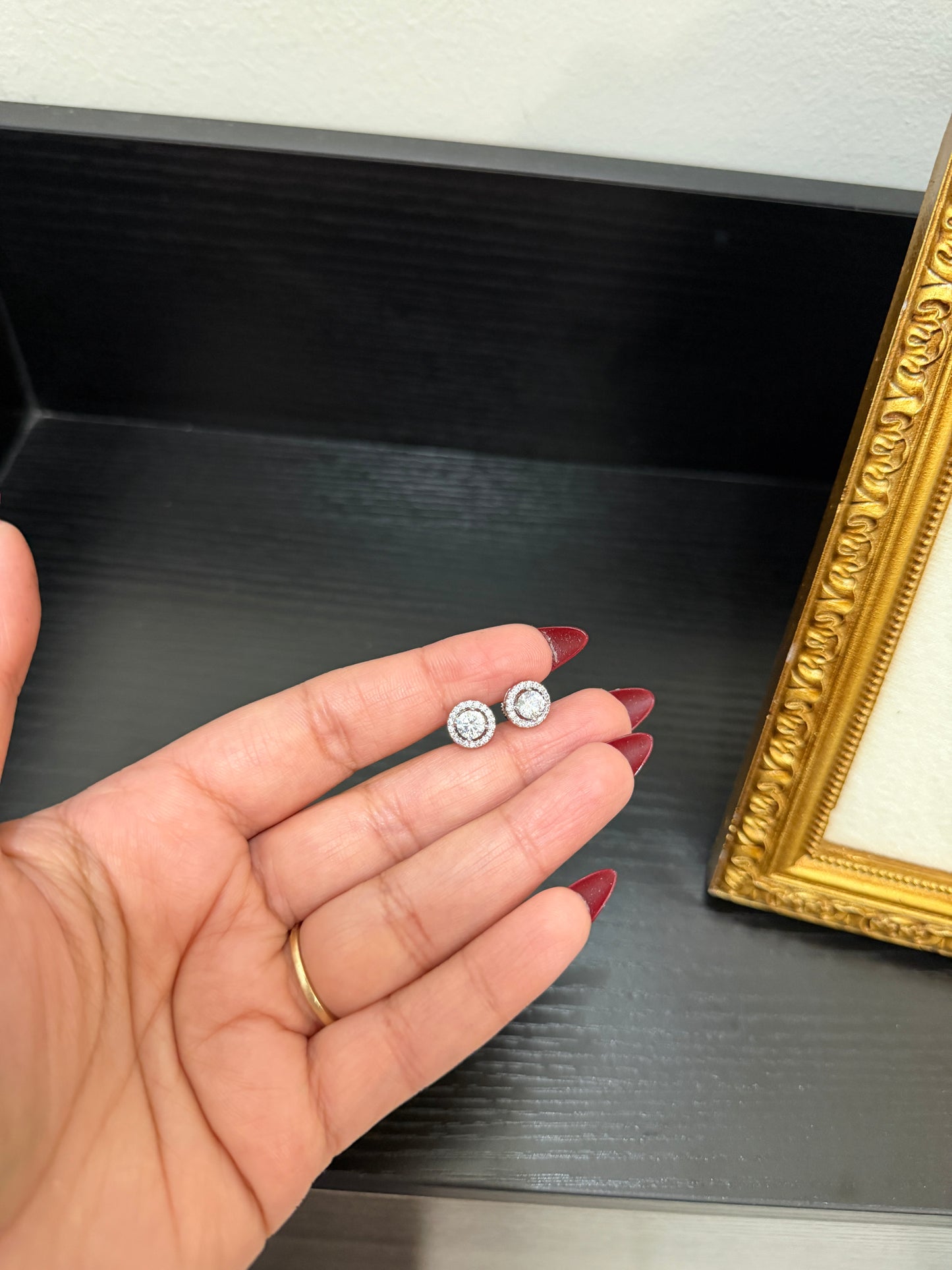 Nirza Real Diamond Look Studs