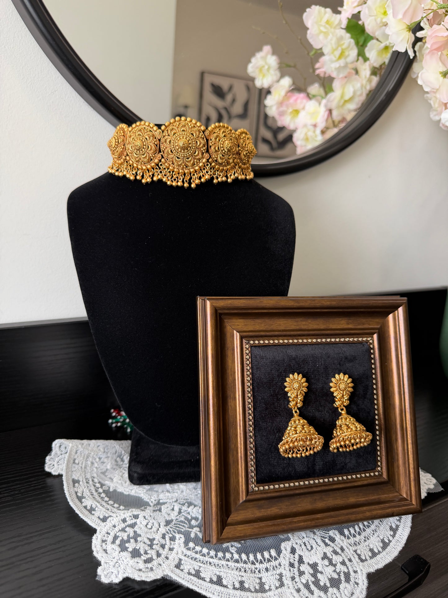 Raman Micro Gold Plated Choker Set