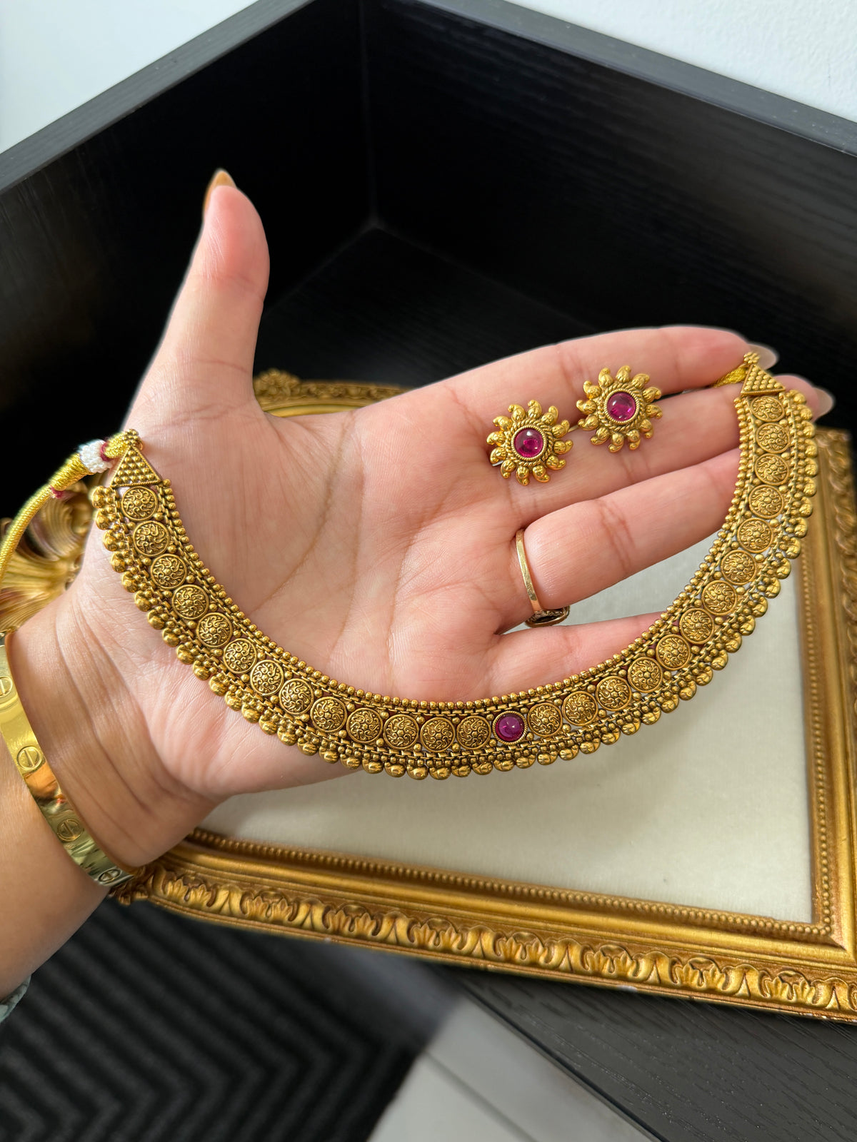 Manreet Micro Gold Plated Set (Ruby)