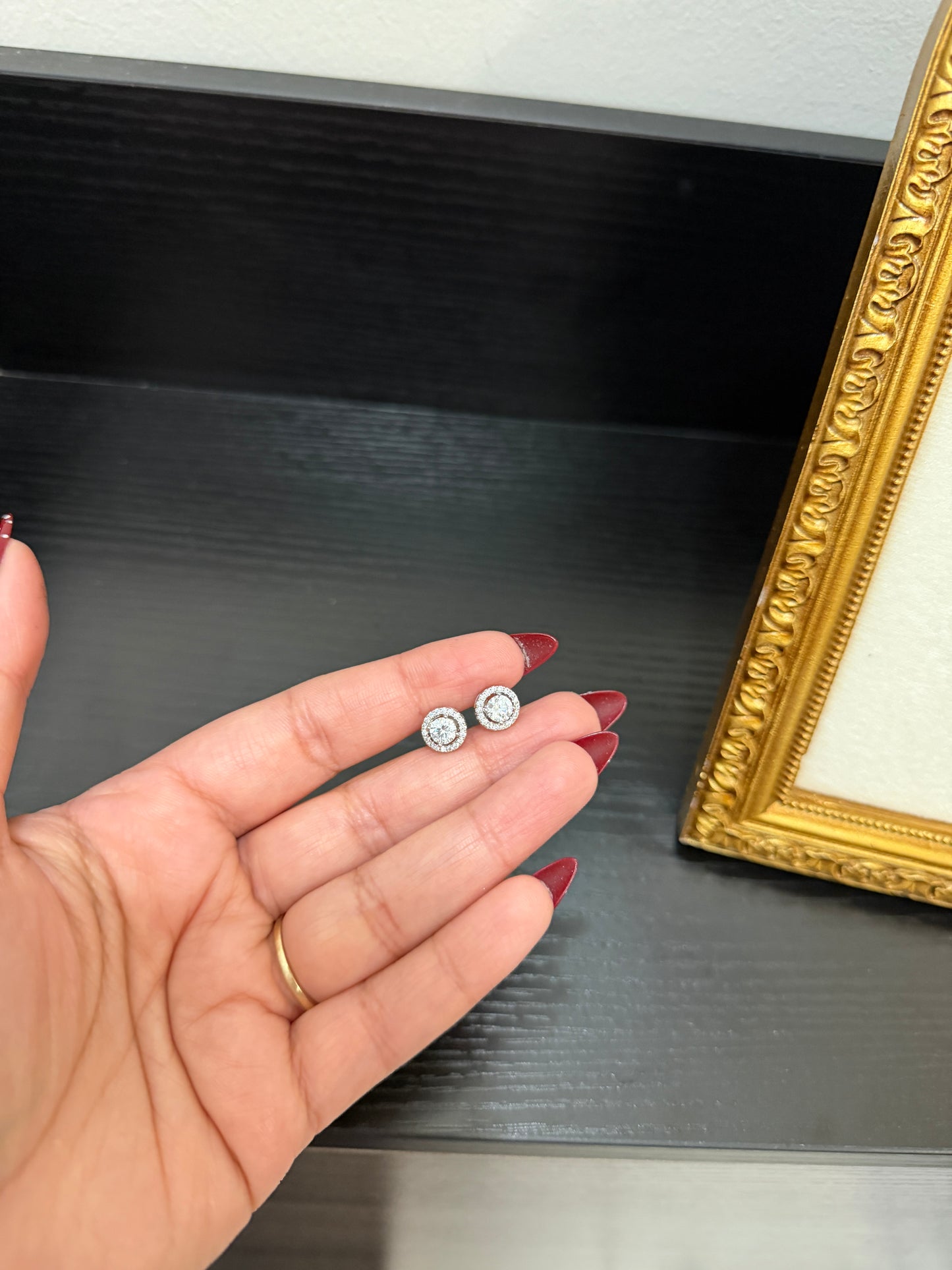 Nirza Real Diamond Look Studs