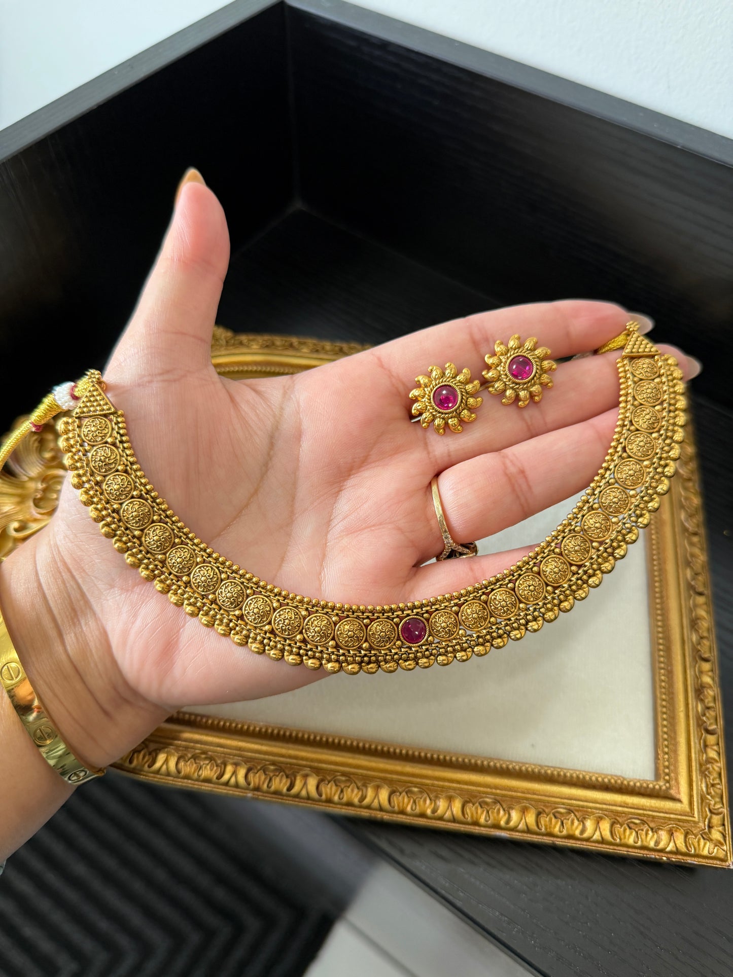 Manreet Micro Gold Plated Set (Ruby)