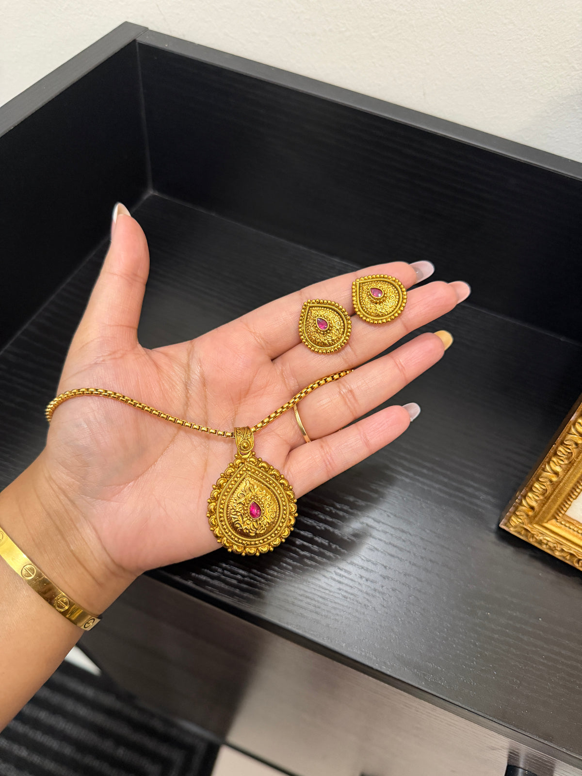 Aira Micro Gold Plated Pendant Set