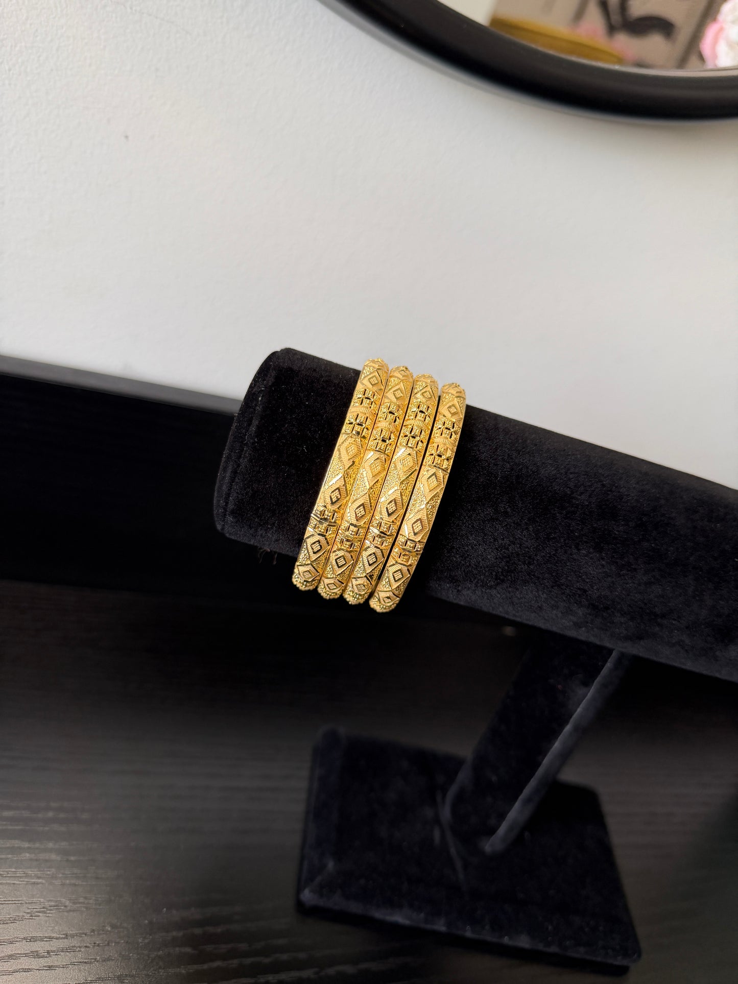 Meher Gold Forming Bangles (Set of 4)