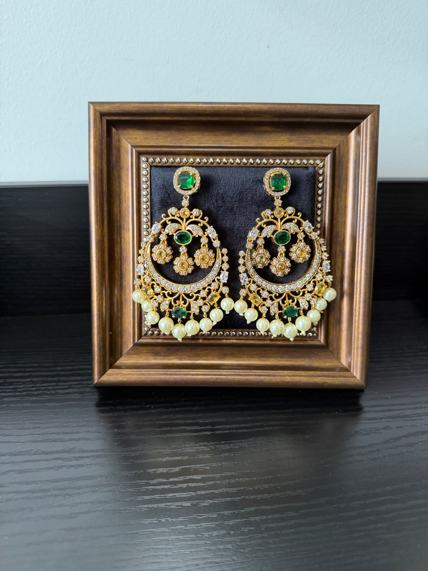 Manu Moissanite Kundan Earrings