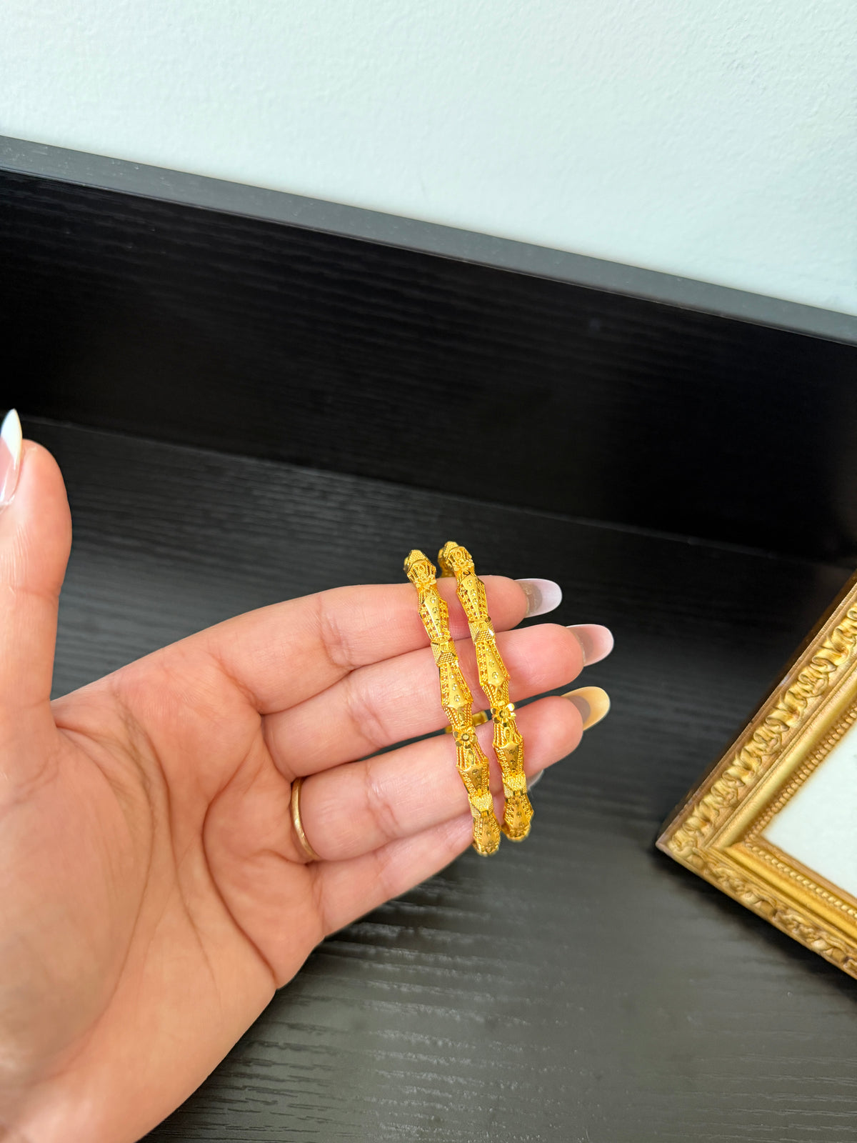 Dilgeet Gold Plated Bangles (Set of 2)