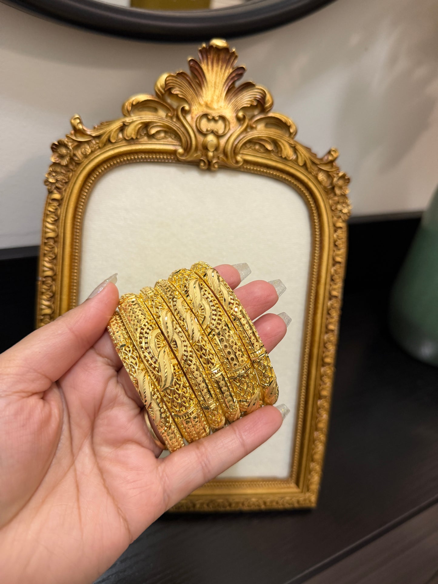 Sirat Gold Forming Bangles (Set of 6)