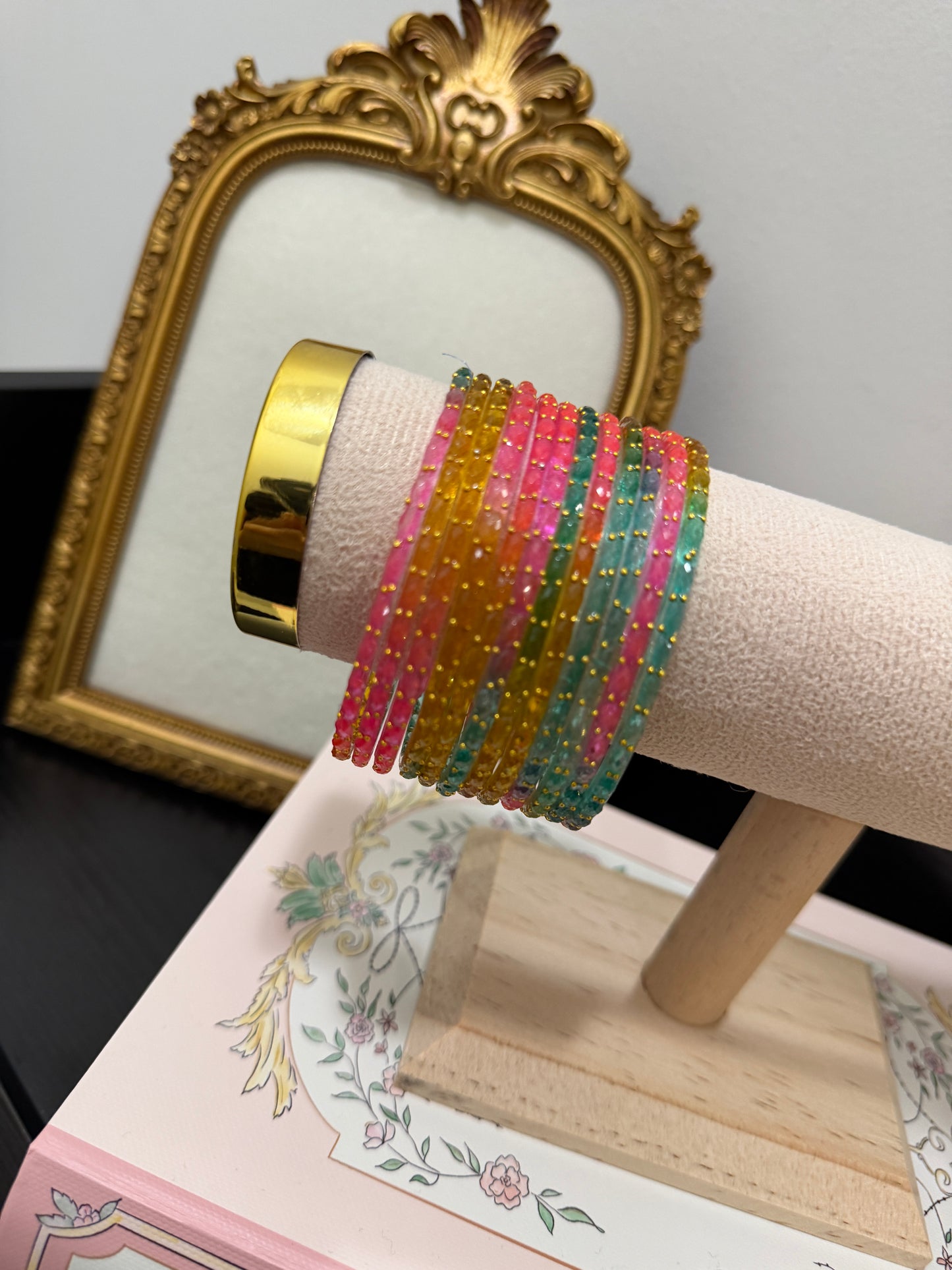 Kaira Kashmiri Glass Bangles (Set of 12)