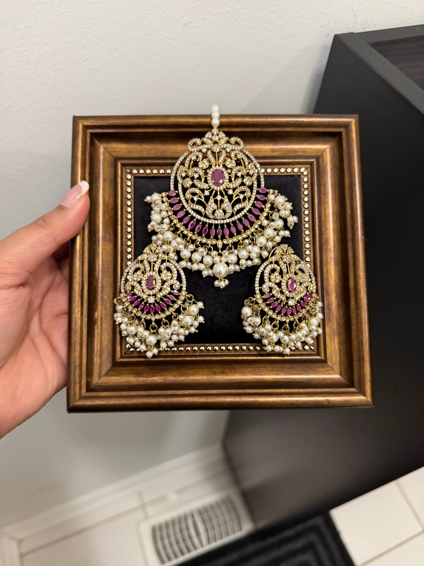 Piya Statement Jadau Earrings Tikka Set